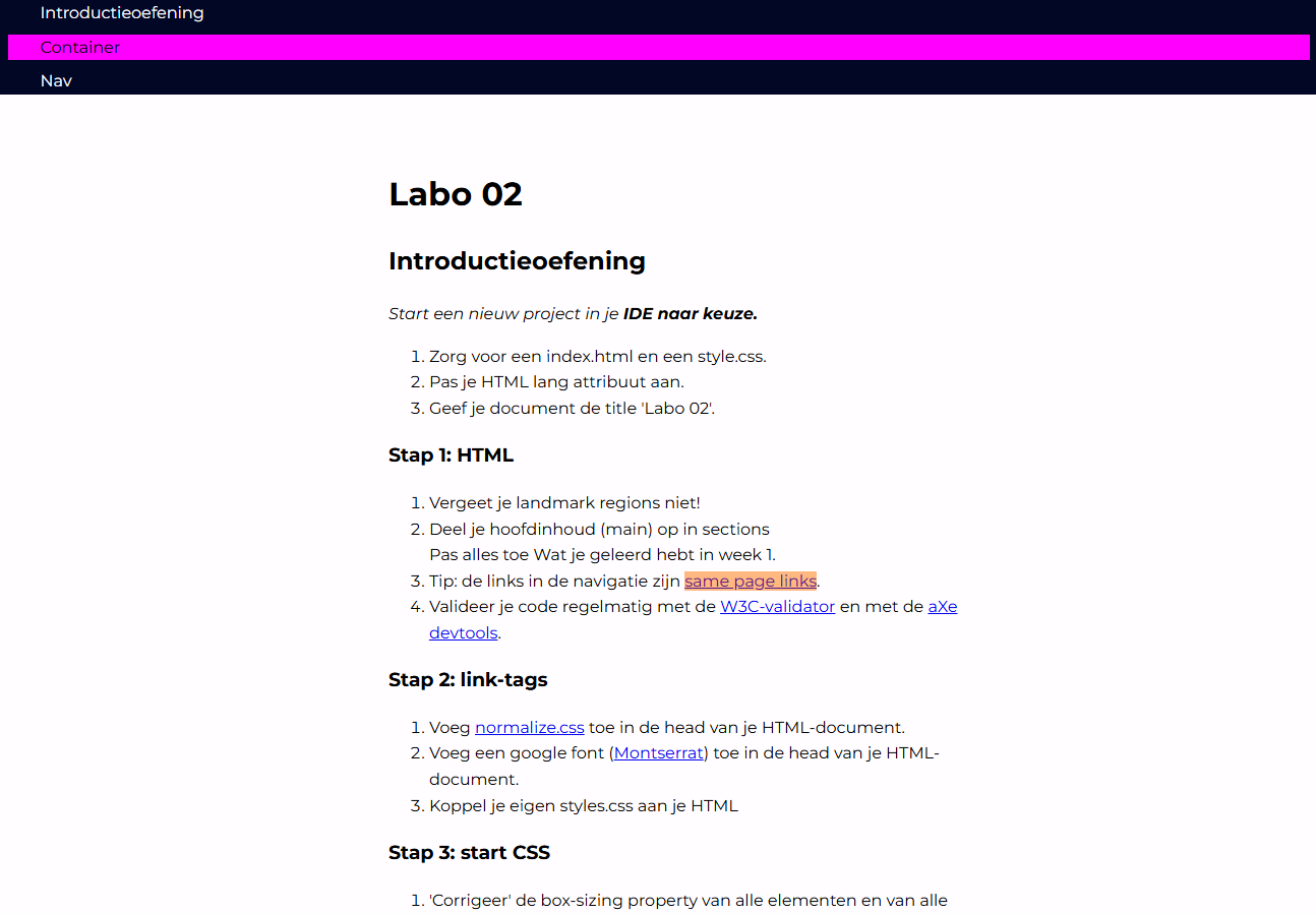 CSS labo 2